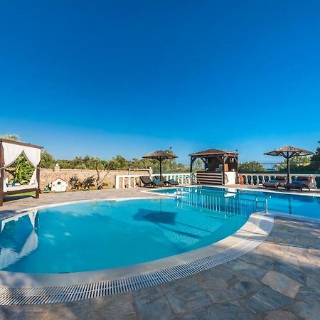 Villa Maxim With Private Pool & Tennis Court Halikounas Dış mekan fotoğraf