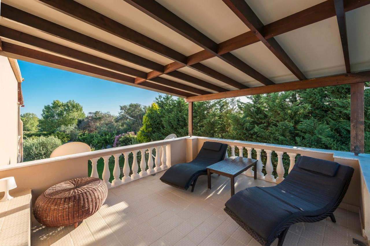 Villa Maxim With Private Pool & Tennis Court Halikounas Dış mekan fotoğraf