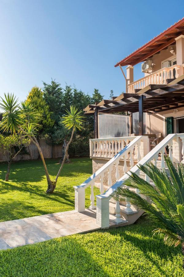 Villa Maxim With Private Pool & Tennis Court Halikounas Dış mekan fotoğraf