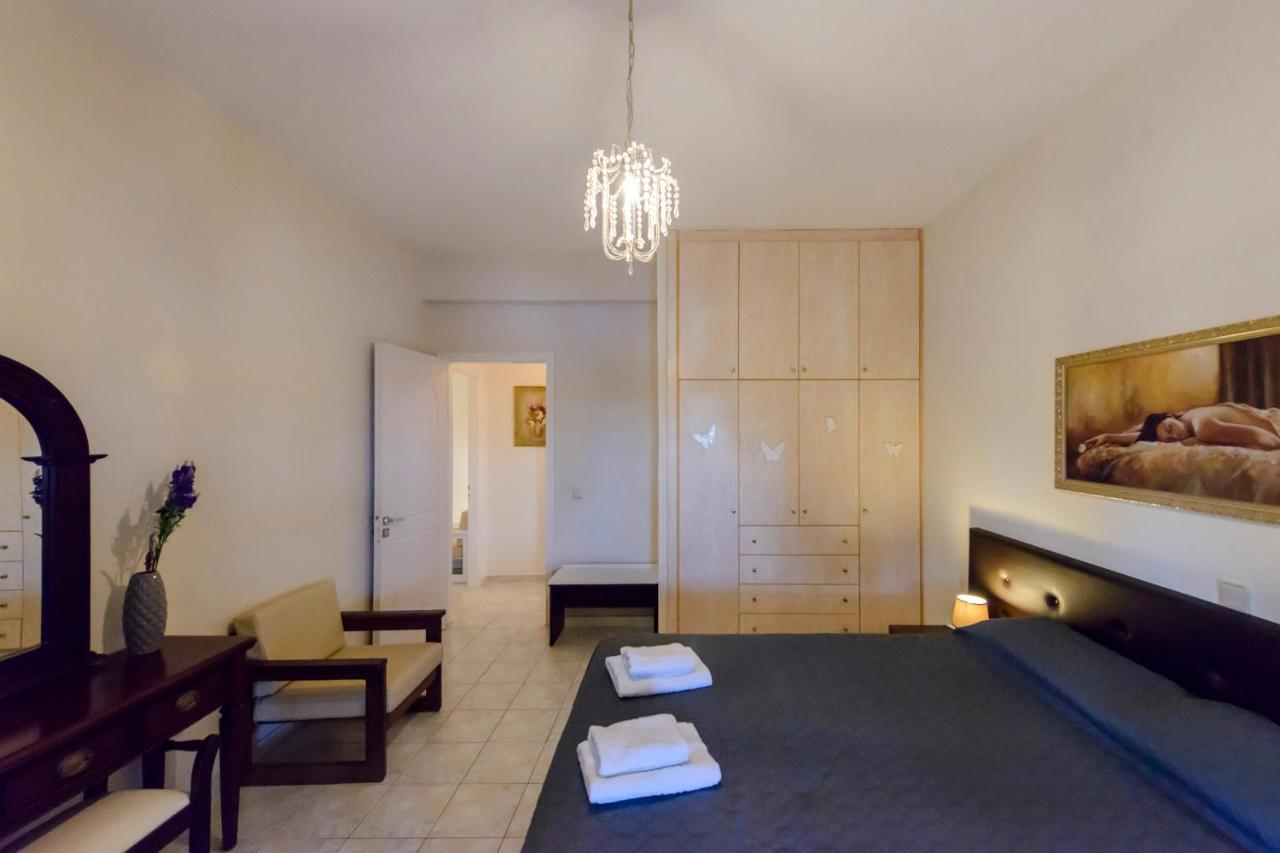 Villa Maxim With Private Pool & Tennis Court Halikounas Dış mekan fotoğraf
