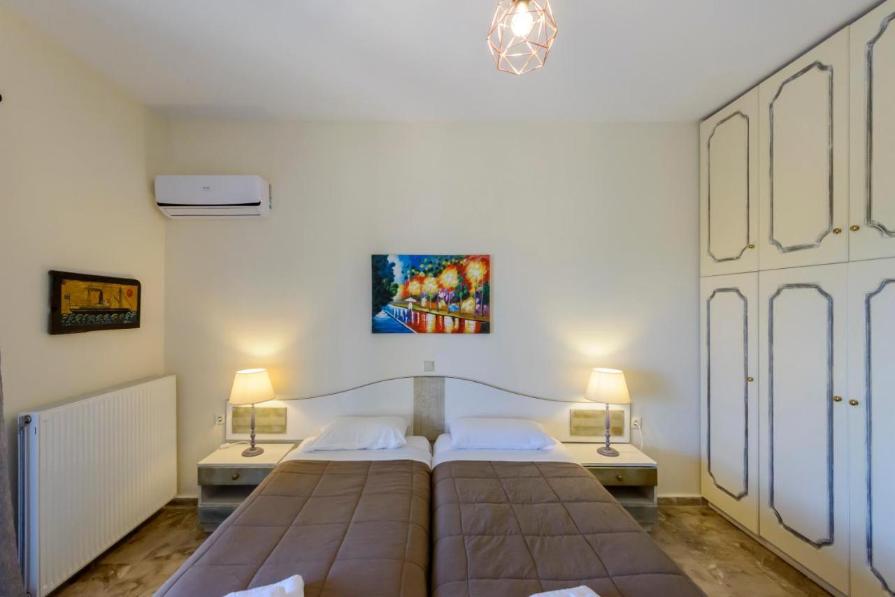 Villa Maxim With Private Pool & Tennis Court Halikounas Dış mekan fotoğraf