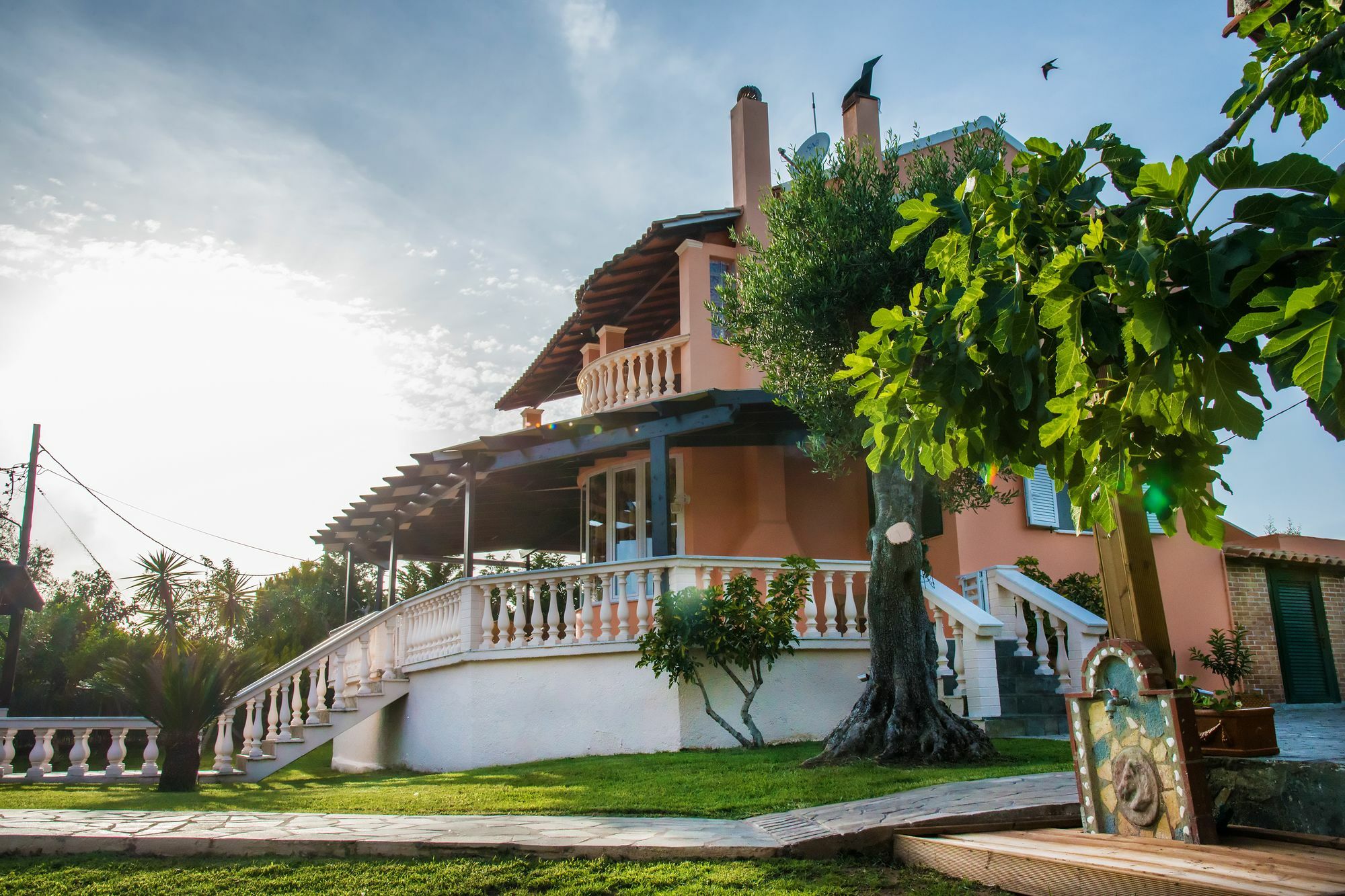 Villa Maxim With Private Pool & Tennis Court Halikounas Dış mekan fotoğraf