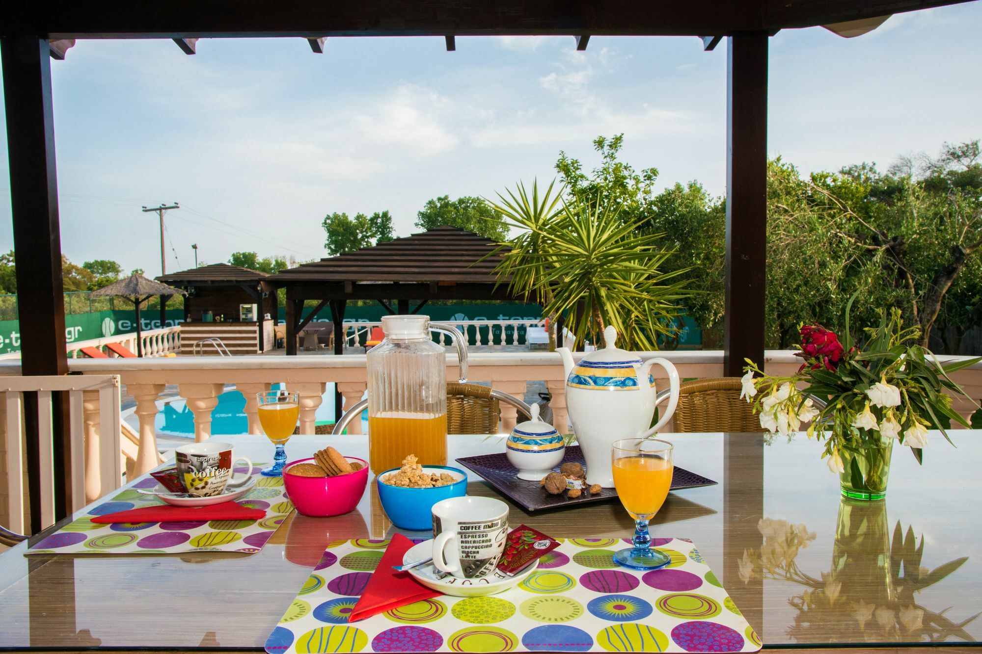 Villa Maxim With Private Pool & Tennis Court Halikounas Dış mekan fotoğraf